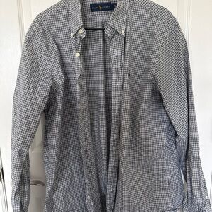 Ralph Lauren Men's Black and White Plaid Shirt